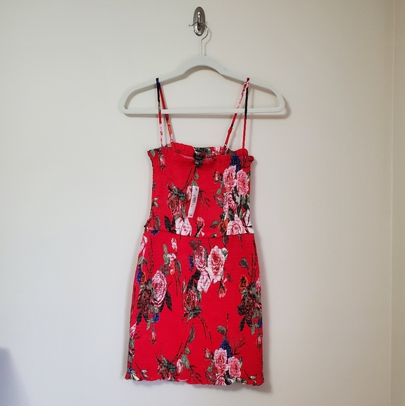 NWT AFRM Owen Smocked Mini Dress - Picture 2 of 7